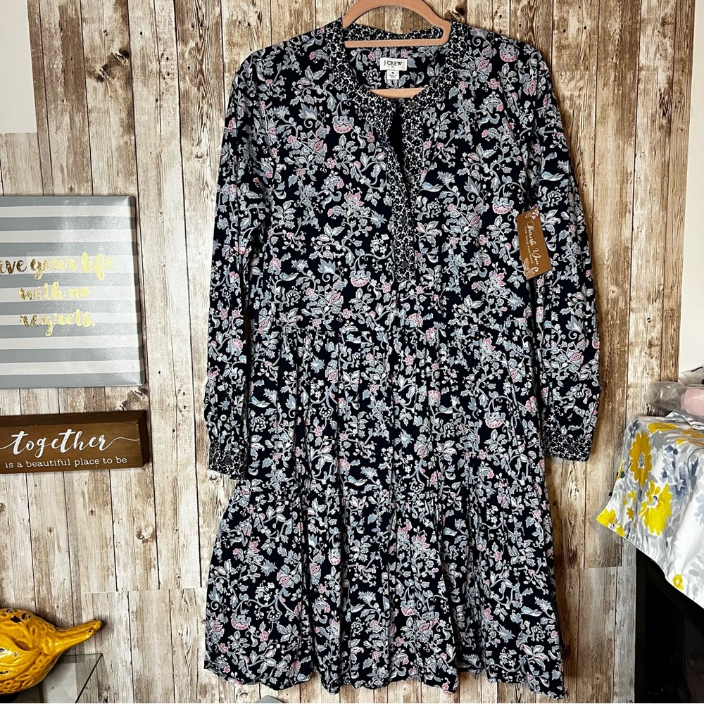 J. crew Long Sleeve Floral‎ Dress